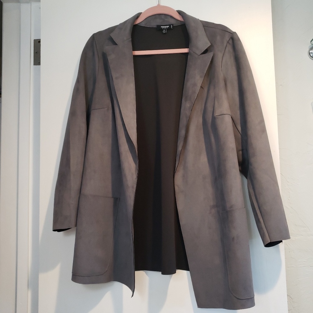 Faux Suede Microsuede Jacket Periwinkle 0X